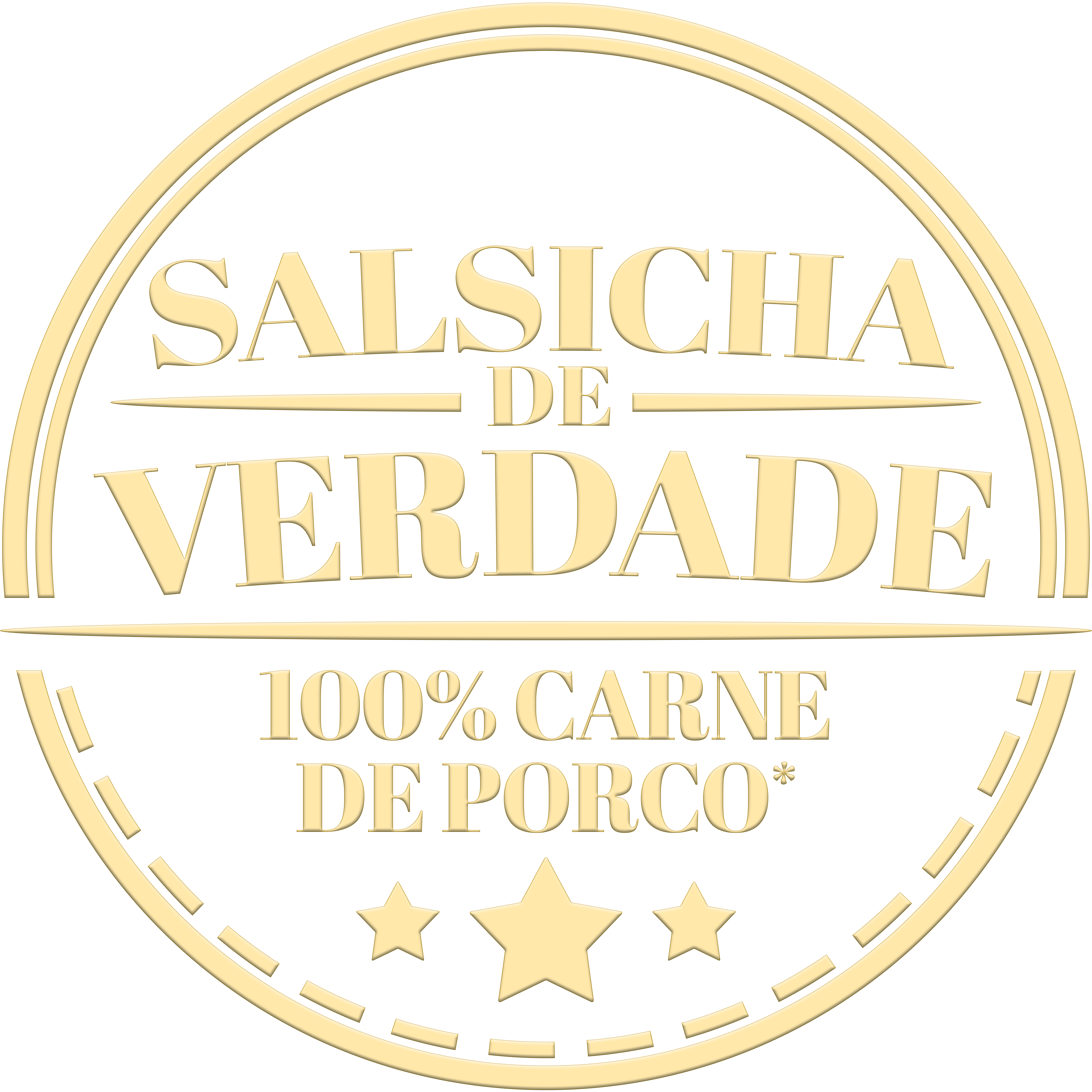 Com salsicha de verdade — 100% carne de porco